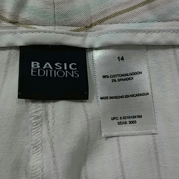 BASIC EDITIONS Cropped PINSTRIPE 14 - Picture 4 of 5